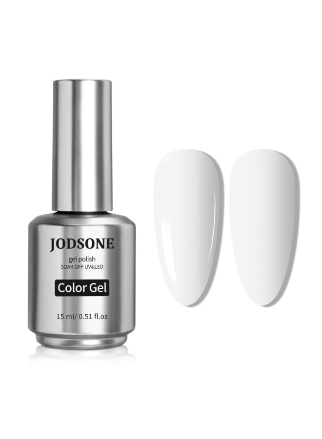 JODSONE 15ml White Gel Nail Polish Soak Off Led Gel Polish Nail Art Manicure Salon Diy Home For Girl - Image 2