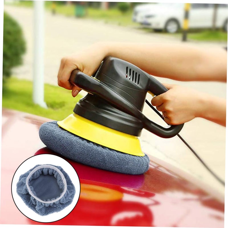 MAGICLULU 5pcs Scour Pads Car Polisher Bonnet Fleece Bonnet Grey Grip Pad for Sealant Application - Image 5
