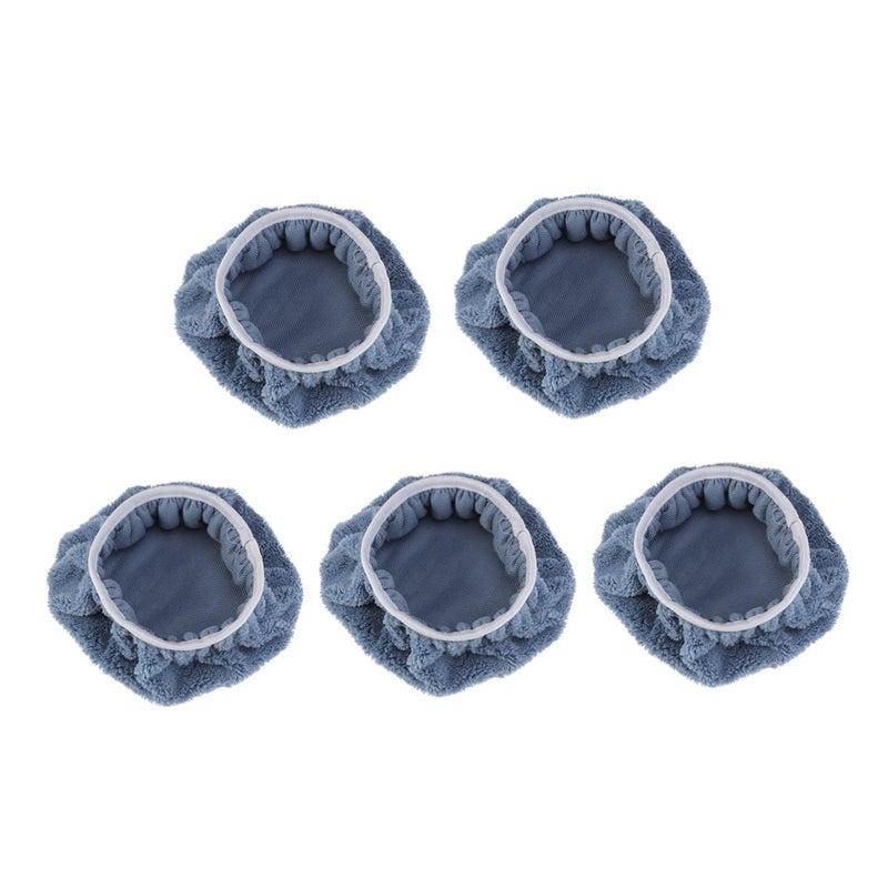 MAGICLULU 5pcs Scour Pads Car Polisher Bonnet Fleece Bonnet Grey Grip Pad for Sealant Application - Image 1
