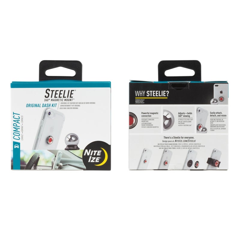 Nite Ize Steelie Original Dash Kit - Magnetic Phone Mount for Car Dashboard - Car Phone Holder with Strong Steelie Magnet & 3M VHB Adhesive - Image 1