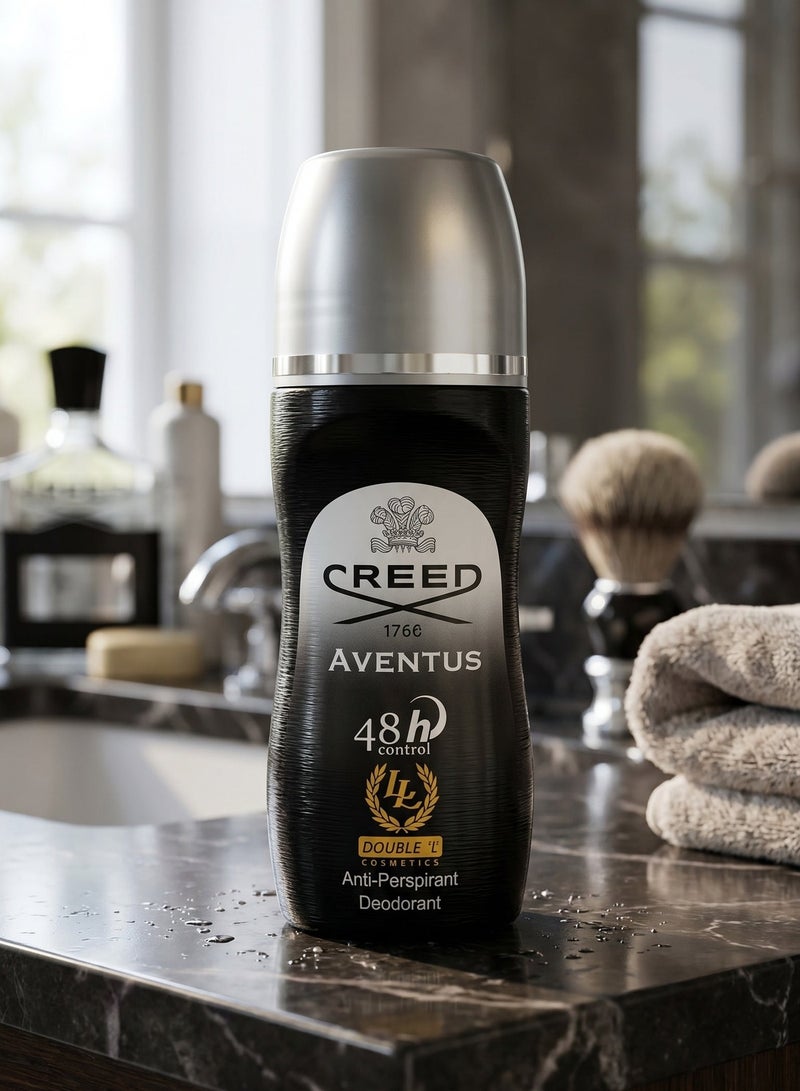 Double L Cosmetics Creed Aventus Anti-Perspirant Roll-On Deodorant 50ml, 48 Hours Long Lasting Odor Control and Freshness Protection, Gentle Quick-Drying Underarm Sweating Defense Formula for Daily Use - Image 1