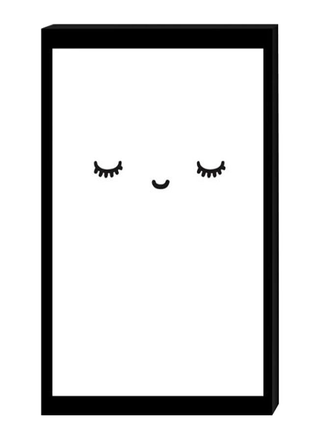 RYN Sleepy Modern Wall Decor Painting With Inner Frame Black/White 40 x 60centimeter - Image 2