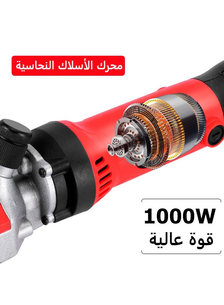 جيرزون مقصات صوف احترافية، مصممة لتصفيف الأغنام، ماكينة تشذيب كهربائية للحيوانات الأليفة بقدرة 1000 واط، ماكينة قص شعر الحيوانات الاحترافية مع سرعة قابلة للتعديل (أحمر) - Image 3