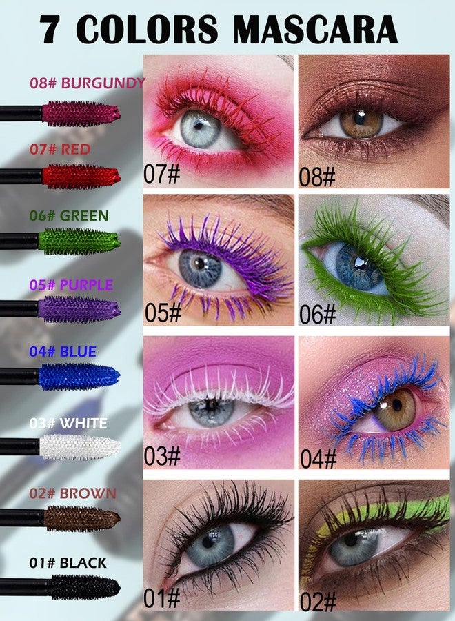 Lestpola Burgundy Waterproof Tube Mascara, Volume and Length Volumizng Colored Mascara for Eyelashes, Long Lasting Smudge-proof Lengthening 5D Lash Máscara with Silk Fiber, No Flaking or Clumping - Image 3