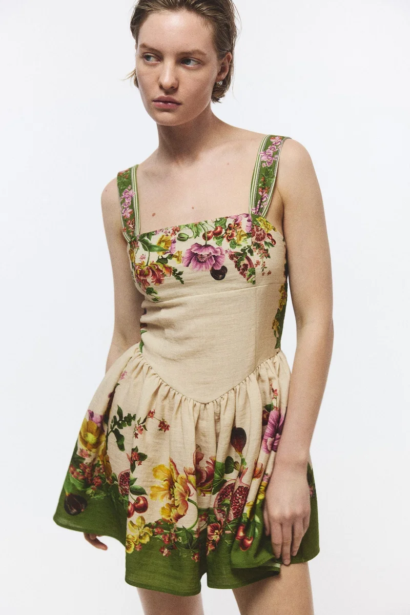 Flared-skirt dress