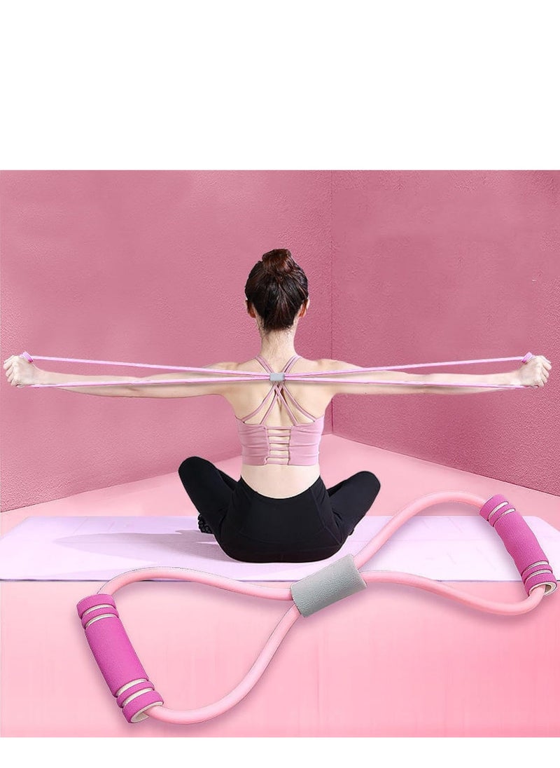Generic 8-Word Puller Fitness Eight-Word Tension Rope Elastic Band, Yoga Women Open Shoulder Back Expansion Exercise Equipment, Home Use Thickened skin friendly style  - Image 1