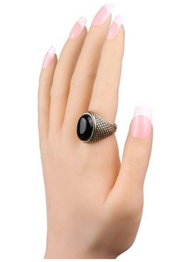 Gold Plated Alloy Rhinestone Studded Ring - Image 4