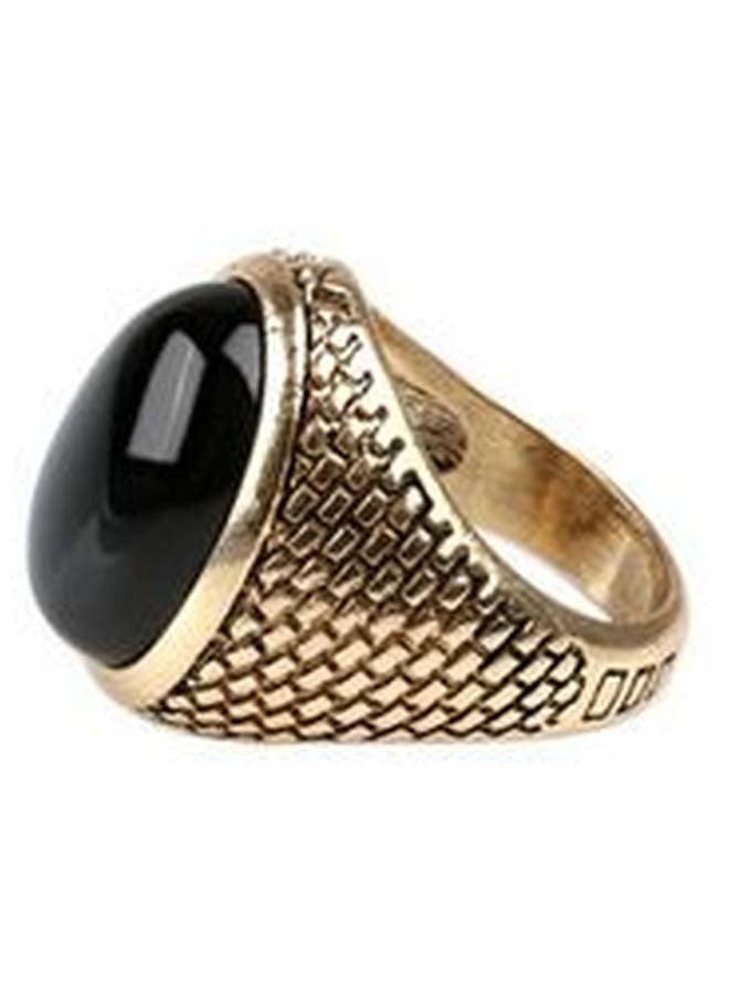 Gold Plated Alloy Rhinestone Studded Ring - Image 2