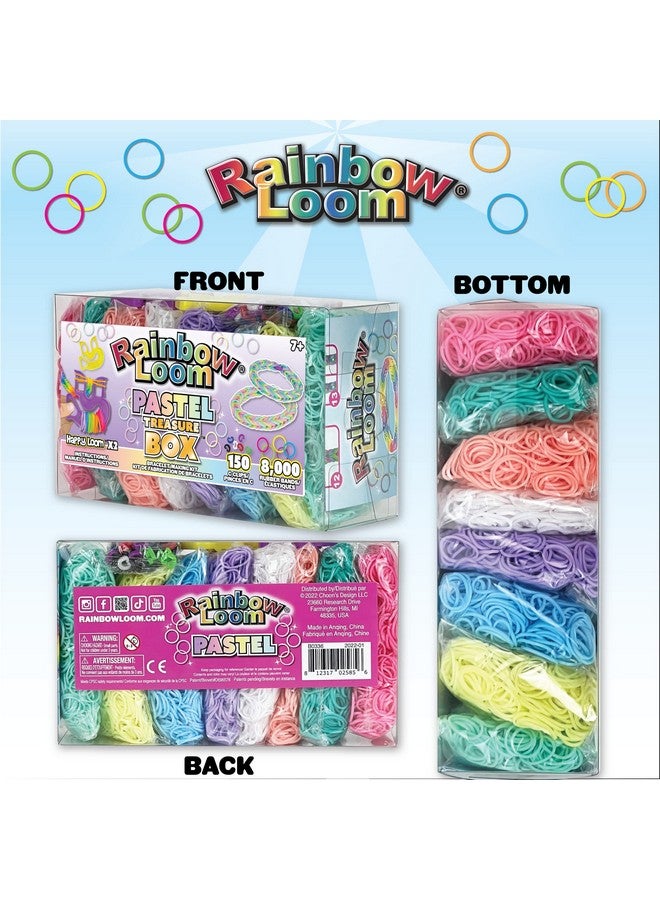 Rainbow Loom Rainbow Loom® Treasure Box Pastel Edition, 8,000 Rubber Bands in 8 Different Pastel Colors, and a Bonus of 2 Happy Looms, Great Activities for Boys and Girls 7+  - Image 2