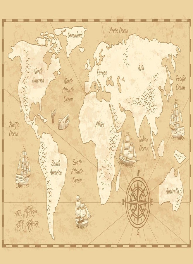 Wallpics® World Map Fully Waterproof Vinyl Sticker Poster for Living Room,Bedroom,Office,Kids Room,Hall(12X18) - Image 1