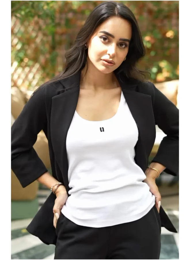 نسيسير Snugknit Black Blazer Set