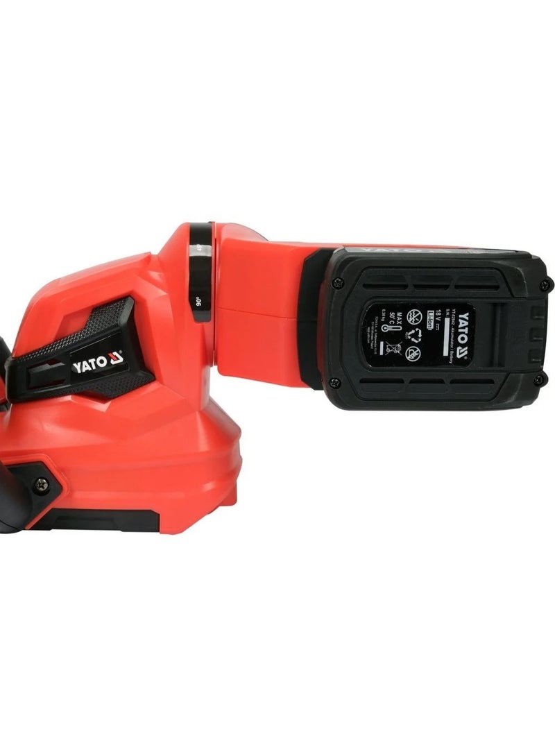 Yato HEDGE TRIMMER 18V, 55 CM WITH ROTATING HANDLE - BATTERY 2 AH YT-828333 - Image 2
