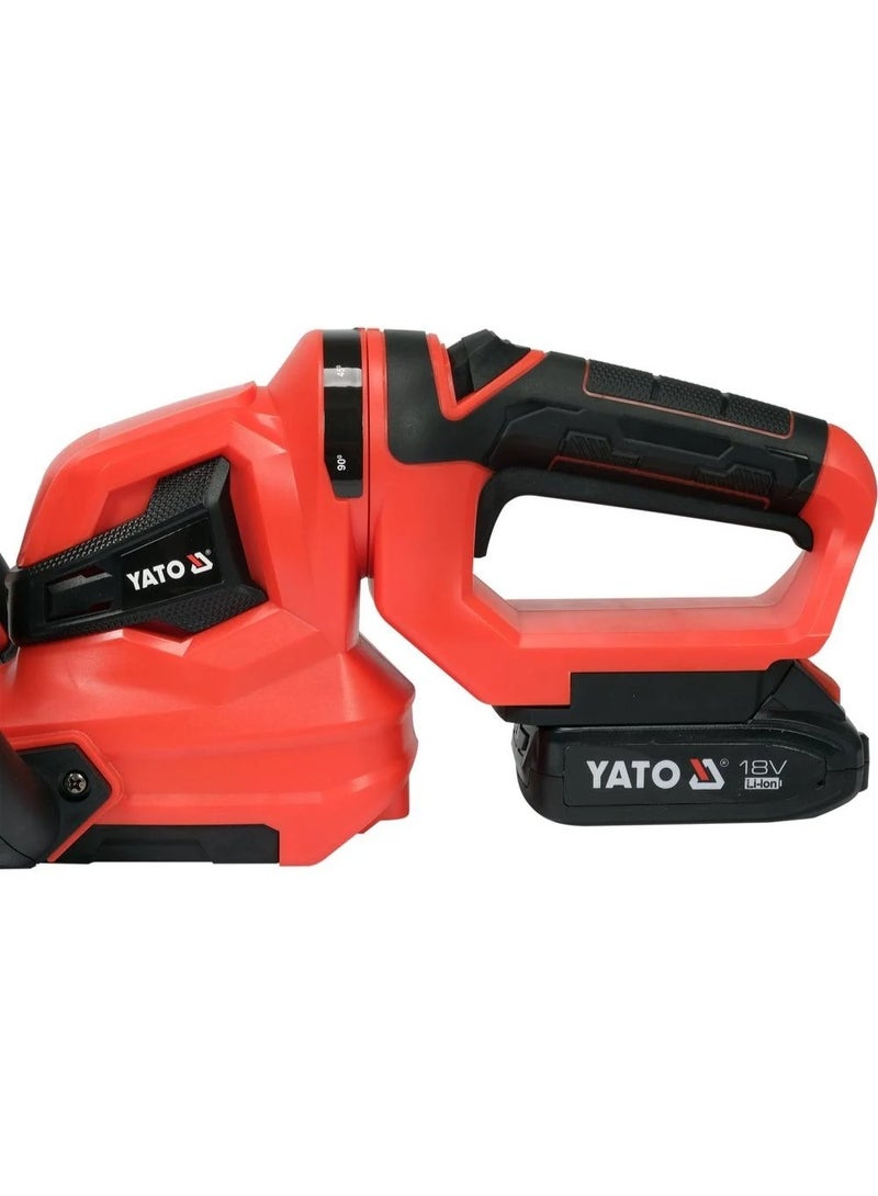 Yato HEDGE TRIMMER 18V, 55 CM WITH ROTATING HANDLE - BATTERY 2 AH YT-828333 - Image 3