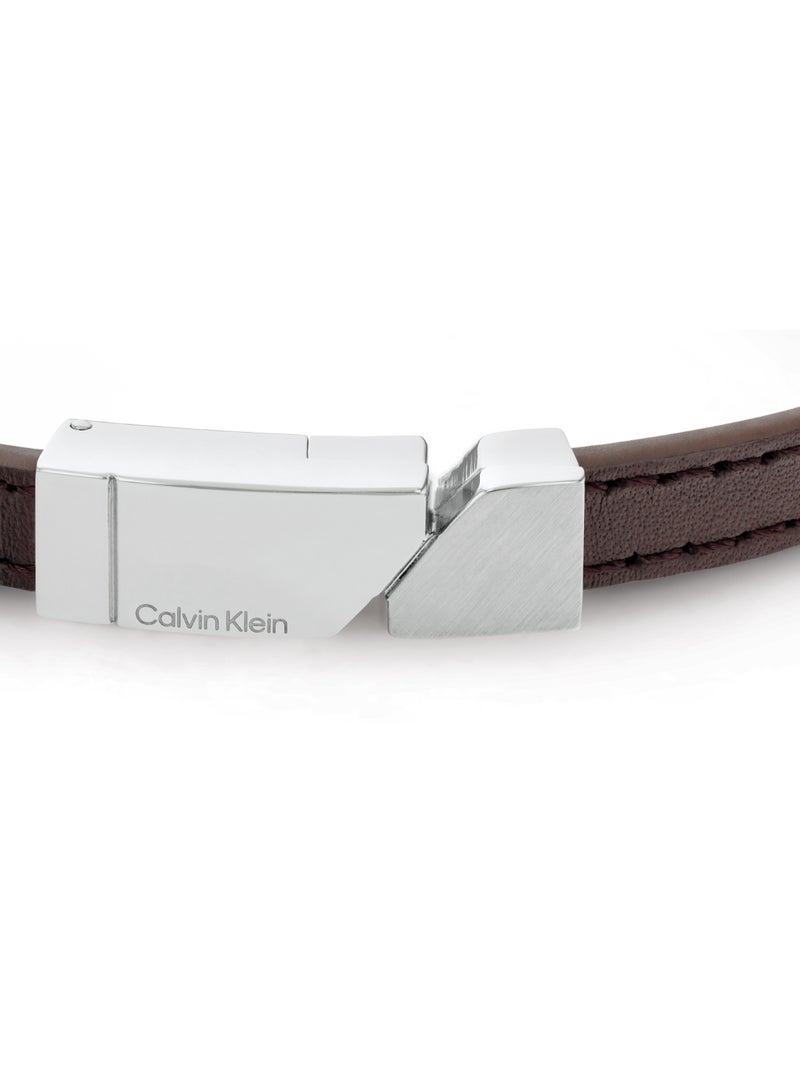 CALVIN KLEIN سوار جلد كهربائي للرجال من كالفين كلاين للمجوهرات - 35100003 - Image 3