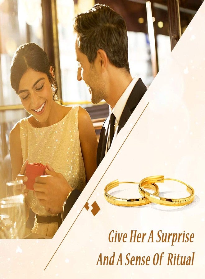 Silvora Original Gold Hoop Earrings Women 30MM Solid Ear Jewelry with Sturdy Clasp Friendly to Sensitive Ears - Image 4