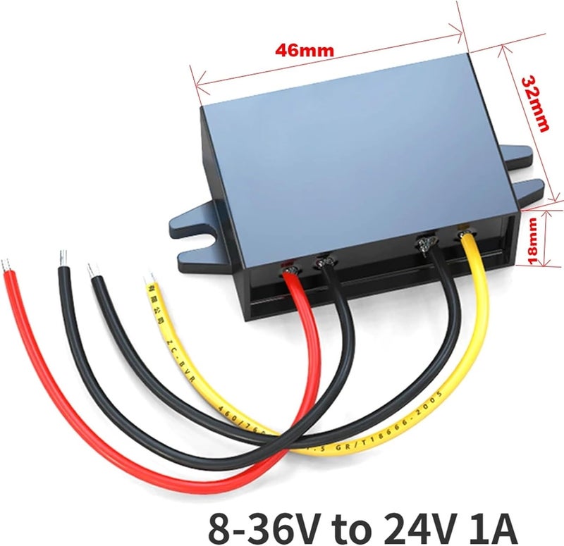 Boost Converter 8-36V 19V 30V to 24V 12V 4A 2A 3A Step-Down/up Voltage Stabilizer Car Boat Power Supply Car Solar(8-36V to 24V 1A) - Image 2