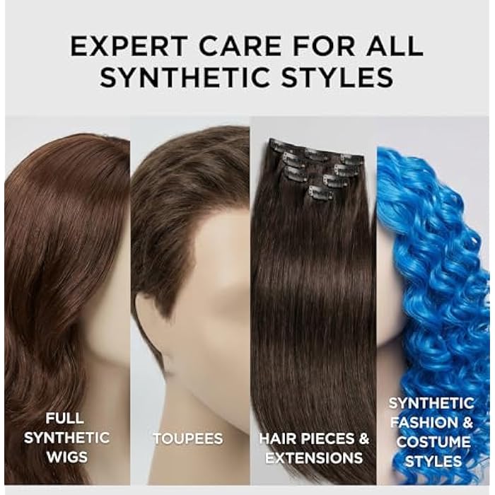 Style Factor WIGOUT Wig Shampoo for Synthetic Wigs - pH Balanced Gentle Cleanse & Moisturizing Protective Care, Detangling, Frizz Free, Soft and Silky Shine, Contains Vegan Keratin 6.8 Fl Oz - Image 5