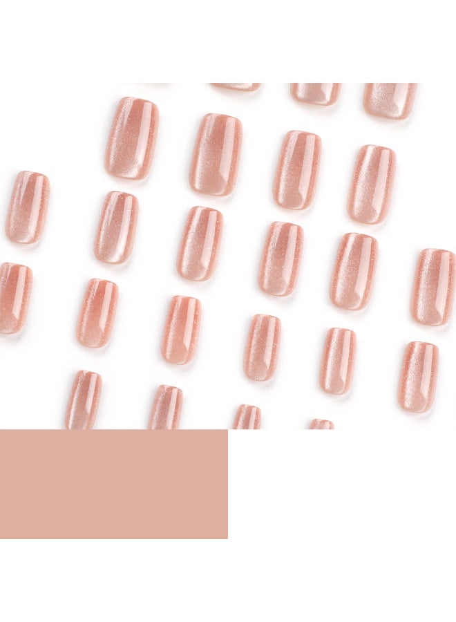 MiMi & BeiBei 24Pcs Press on Nails, False Nails, Fake Nails Set for Women Girls Nail Art Accessories, Press on Nail with Glue Stickers for Easy Apply, Stick on Fingernails Set - Image 3