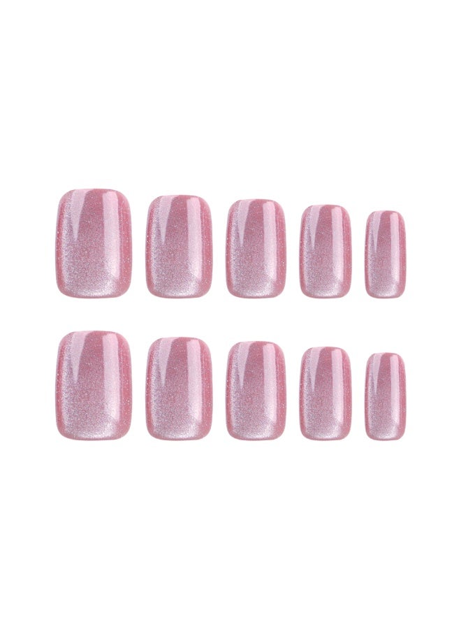 MiMi & BeiBei 24Pcs Press on Nails, False Nails, Fake Nails Set for Women Girls Nail Art Accessories, Press on Nail with Glue Stickers for Easy Apply, Stick on Fingernails Set - Image 5