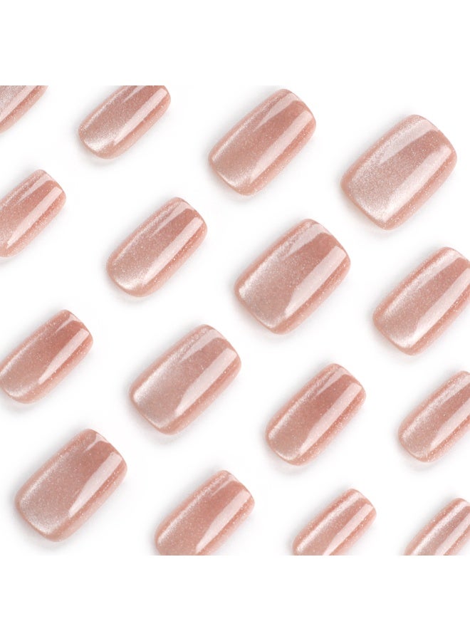 MiMi & BeiBei 24Pcs Press on Nails, False Nails, Fake Nails Set for Women Girls Nail Art Accessories, Press on Nail with Glue Stickers for Easy Apply, Stick on Fingernails Set - Image 4