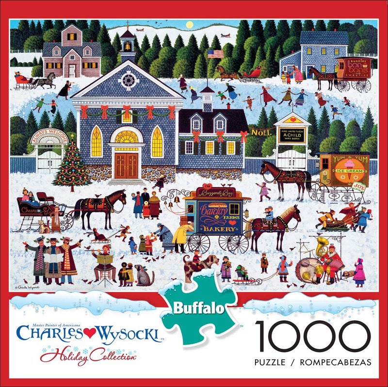 Buffalo Games - Charles Wysocki - Churchyard Christmas - 1000 Piece Jigsaw Puzzle - Image 2