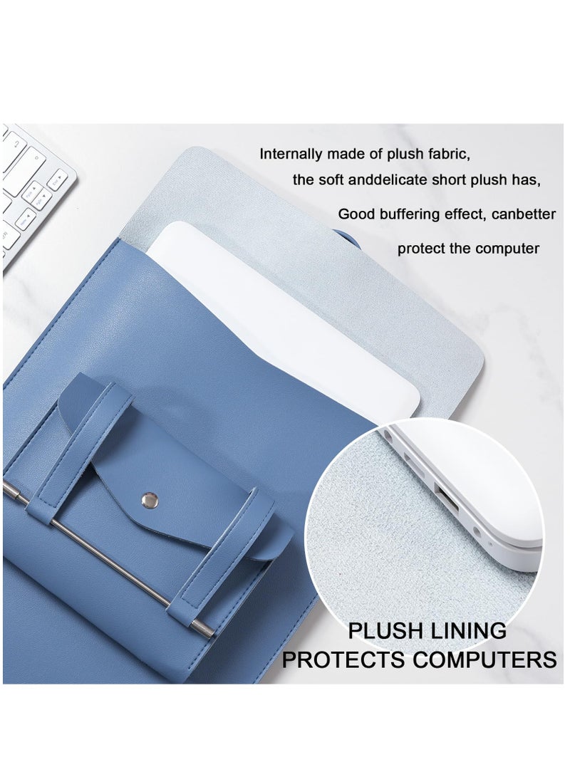 SOLARAE 13-14 Inch Tablet Sleeve Bag Case, Notebook Carrying Case Fits MacBook Pro M2 14" /13" M2/M1 Pro/Air 13.6" M2 2022, Surface Pro 9/8 13" (gray blue) - Image 5