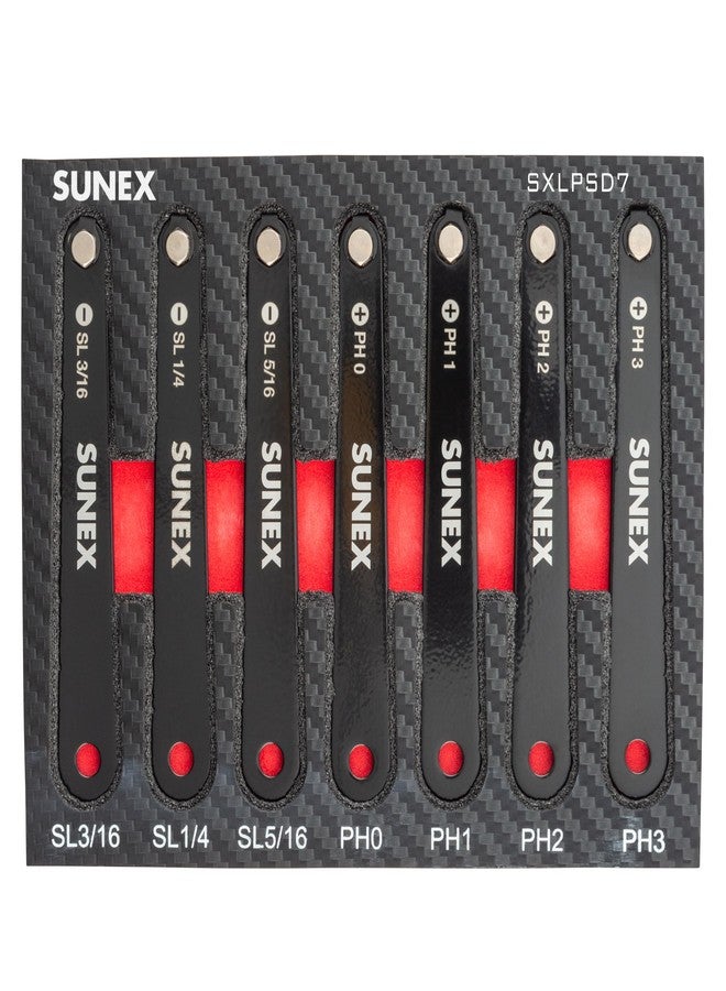 Sunex Tools SXLPSD7 Low Profile Diamond Coated Phillips® & Slotted Screwdriver Set in EVA Foam, 7-Piece - Image 2