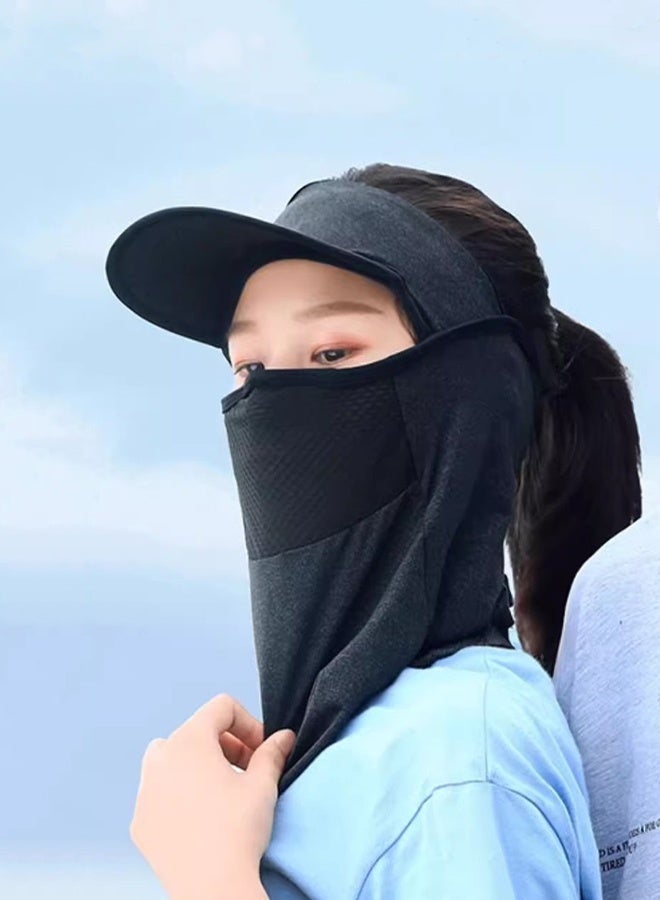 Ice silk sun protection face mask, cycling cap brim, neck warmer - Image 3