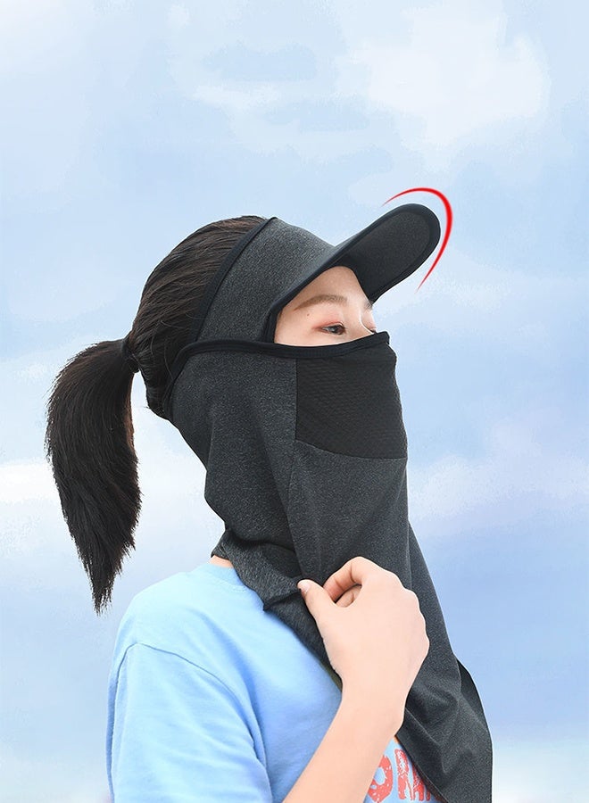 Ice silk sun protection face mask, cycling cap brim, neck warmer - Image 2