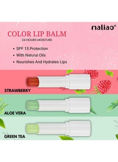 maliao Color Lip Balm - 24Hrs Of Moisture With A Burst Of Color (Green Tea)  - Image 3