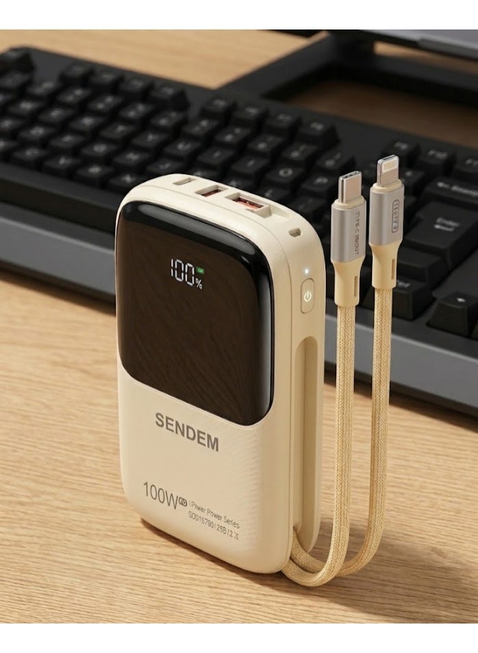Sendem PH-116 100W Fast Charge Dual Wireless Fast Power Bank  LED power display - Image 1