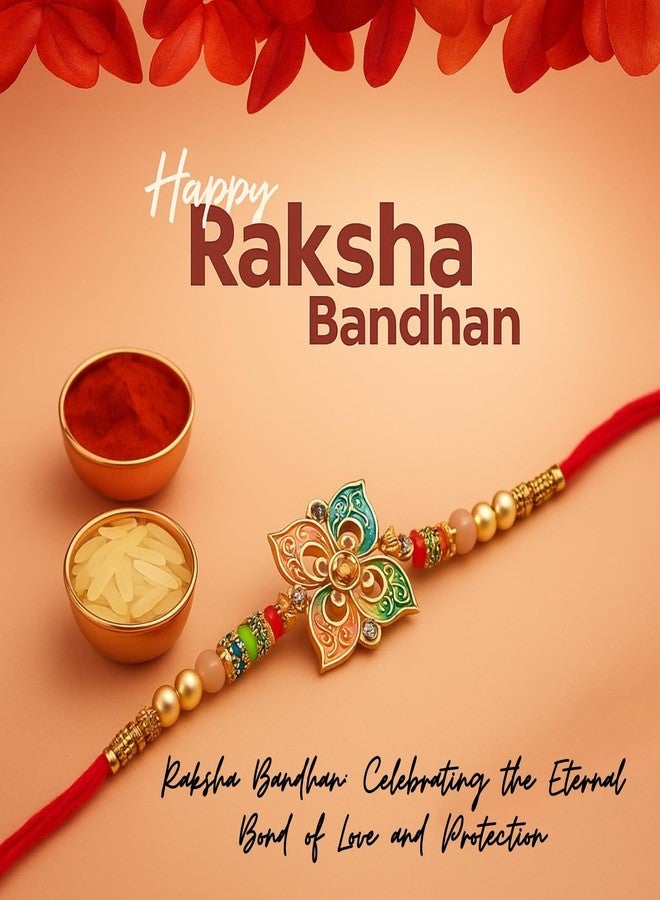 Sage Square Rakhi for Brother, Bhai with Roli Chawal | Raksha Bandhan | Designer Beads, Stones, Decorative Work | Stylish Handcrafted Rakhi Gifting for Sibling Festival Celebration (Type 4) - Image 2