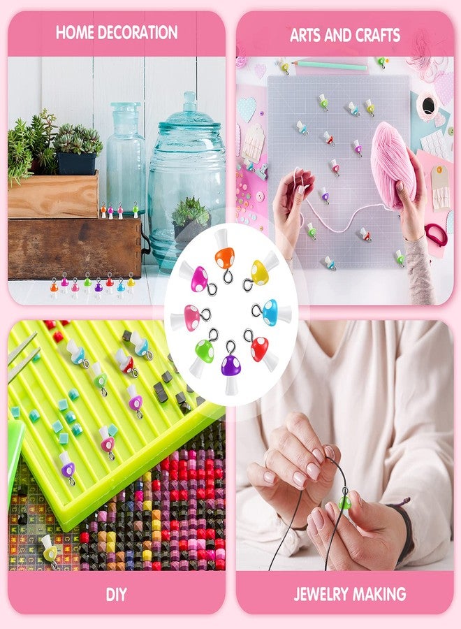 Jadive 96 Pieces Mushroom Charms Pendant Colorful Mushroom Resin Charms for Jewelry Making DIY Cute Pendant Ornament for Bracelet Necklace Earrings DIY Craft, 8 Colors - Image 5