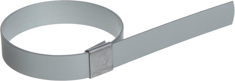 Bandit CP1099 5/8" Wide x 0.025" Thick 2-1/2" Diameter, Galvanized Carbon Steel Center Punch Clamp (50 Per Box) - Image 1