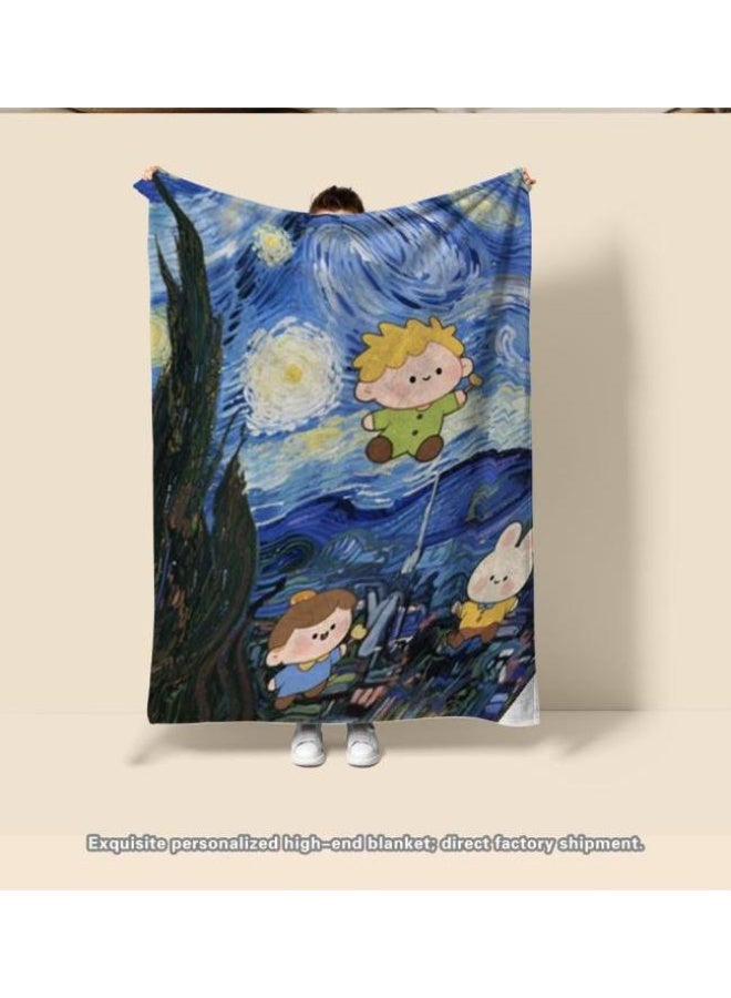 general Baby and children's cartoon flannel thin blanket (warm and comfortable, suitable for sleep, game use) 70cm*100cm - Image 3