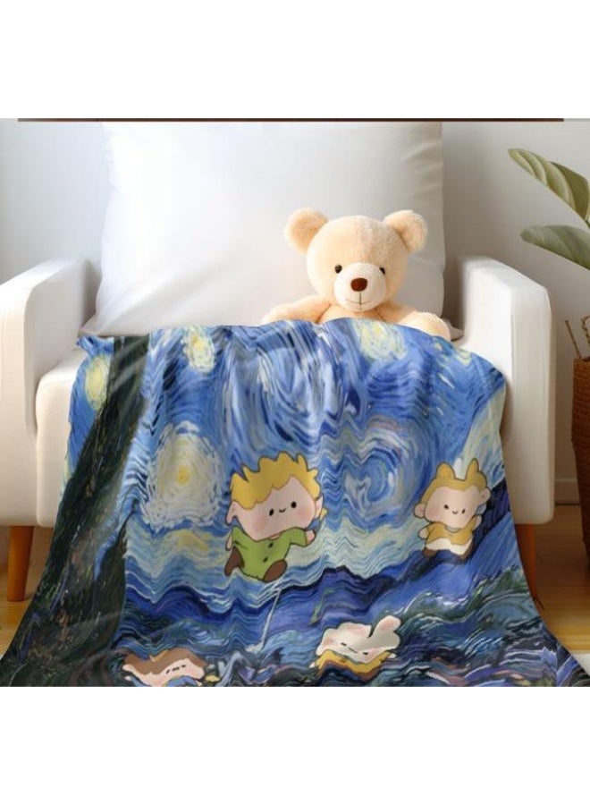 general Baby and children's cartoon flannel thin blanket (warm and comfortable, suitable for sleep, game use) 70cm*100cm - Image 5