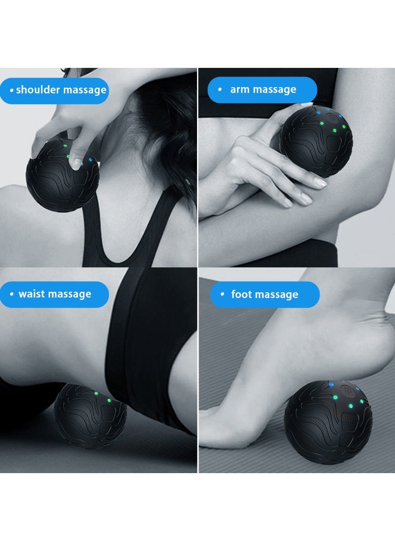 GREEN LION Massager Ball / Waist/Back/Abdomen/Spine Applicable Parts / Foot massage / Leg Massage / Cervical Vertebra Massage / Increase Blood Circulation / Deep Relaxation / 3 Speed Level / LED Indicator - Black  - Image 5