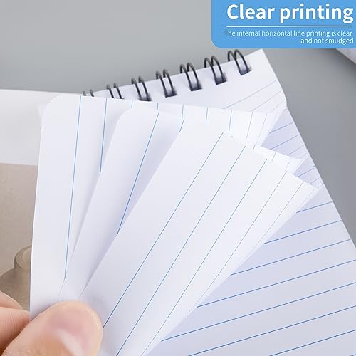 QiCheng Pocket Notebook Small Notepad Pocket Notepad Small Spiral Notebooks 3X5Inches (6-black) - Image 4