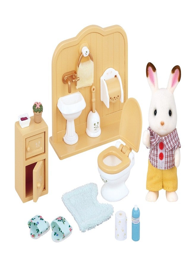 Epoch Sylvanian Families Sylvanian Family Doll "DF-09 Boy of chocolate rabbit Furniture Sets" - Image 1