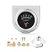 Dyno Racing 252mm Mechanical Oil Pressure Gauge Kit0100 PSI07kgcm Universal Fit with M81 ThreadsChromeBlack - Image 2