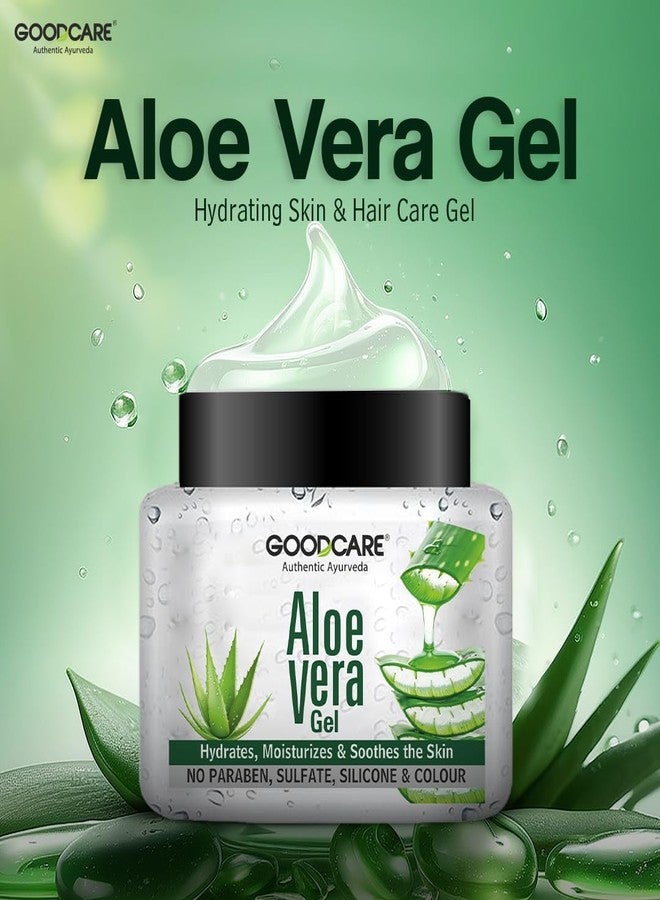 GOOD CARE GOODCARE Pure Aloe Vera Gel For Hair & Skin |Enriched With Vitamin E & C| Multipurpose Gel for Face, Skin & Hair| Hydrating & Soothing| Nourishment in 300gm - Image 2