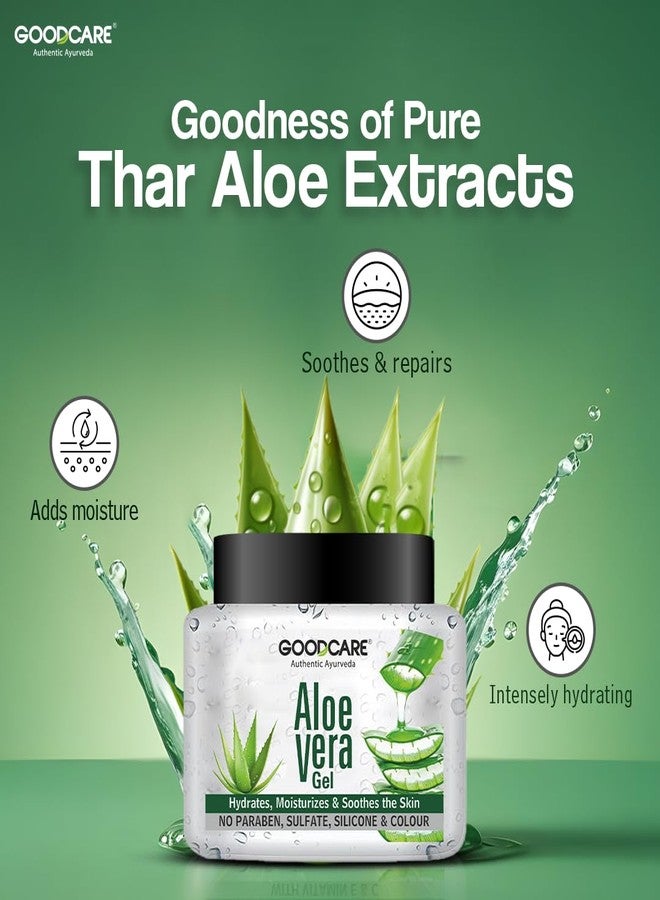 GOOD CARE GOODCARE Pure Aloe Vera Gel For Hair & Skin |Enriched With Vitamin E & C| Multipurpose Gel for Face, Skin & Hair| Hydrating & Soothing| Nourishment in 300gm - Image 4