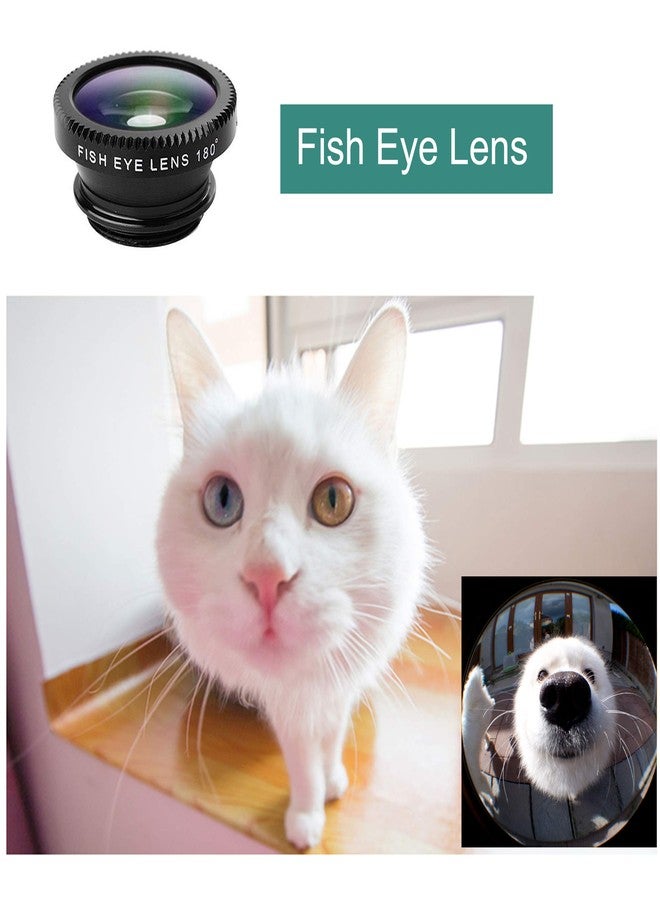 Ailun Phone Lens,by Ailun,3 in 1 Clip on 180 Degree Fish Eye Lens+0.65X Wide Angle+10X Macro Lens,Universal HD Camera Lens Kit for Mobile Phone,Cellphone,Smart Phone - Image 5