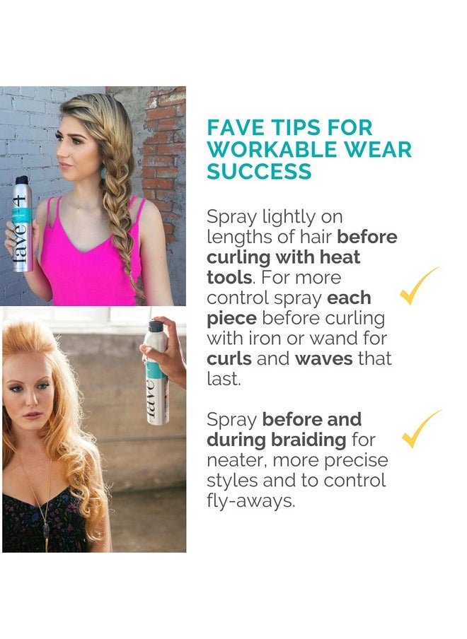 Fave4 - Hair Workable Wear Hairspray Shaping Spray With Medium Hold For Styling & Teasing 10 Oz - Image 1