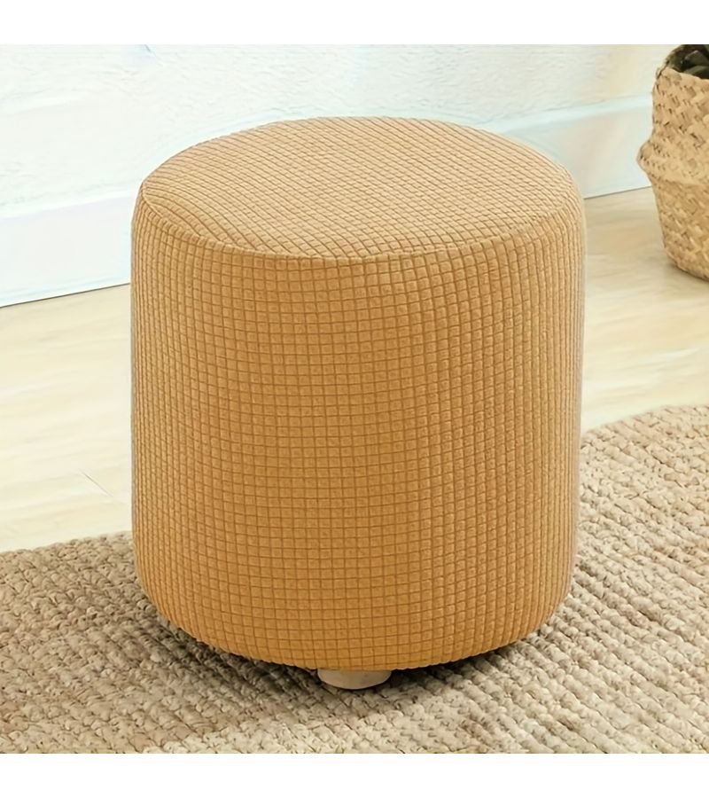 Lotus Pink Elastic Round Stool Cover Outdoor Protector Machine Washable - Image 2