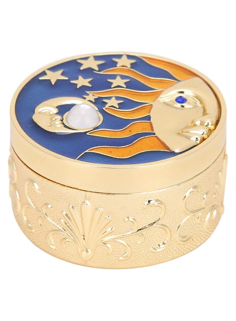 GGOOT Small Jewelry Box, Jewerly Holder Organizer with Lid for Rings Bracelets Storage Gifts Box, 6 X 3.5cm(Gold) - Image 1