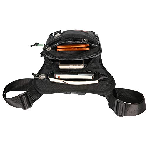 Larswon Thigh Pack, Larswon Leg Bag Thigh Pouch Bag Tactical Waist Bag Motorcycle Bag Waterproof Black - Image 4