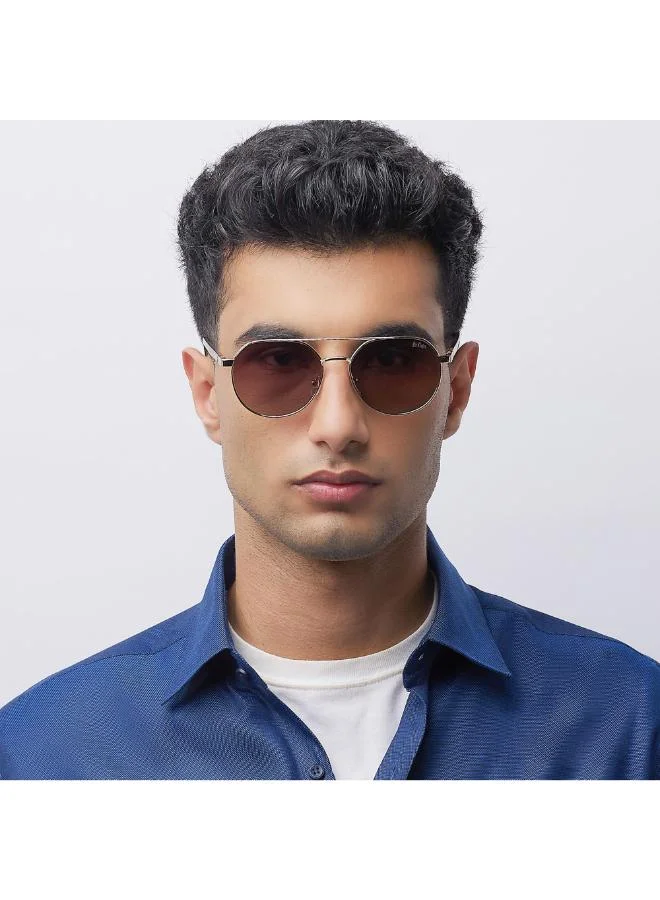 Lee Cooper Polarized Sunglasses Gold Frame Gradient Brown Mirror Lens 56mm  - LC1206C01