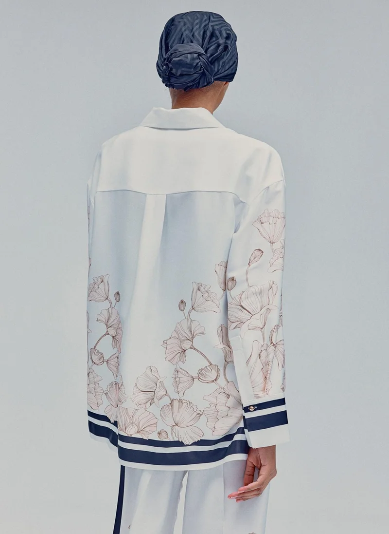 اتش اند ام Printed Twill Shirt