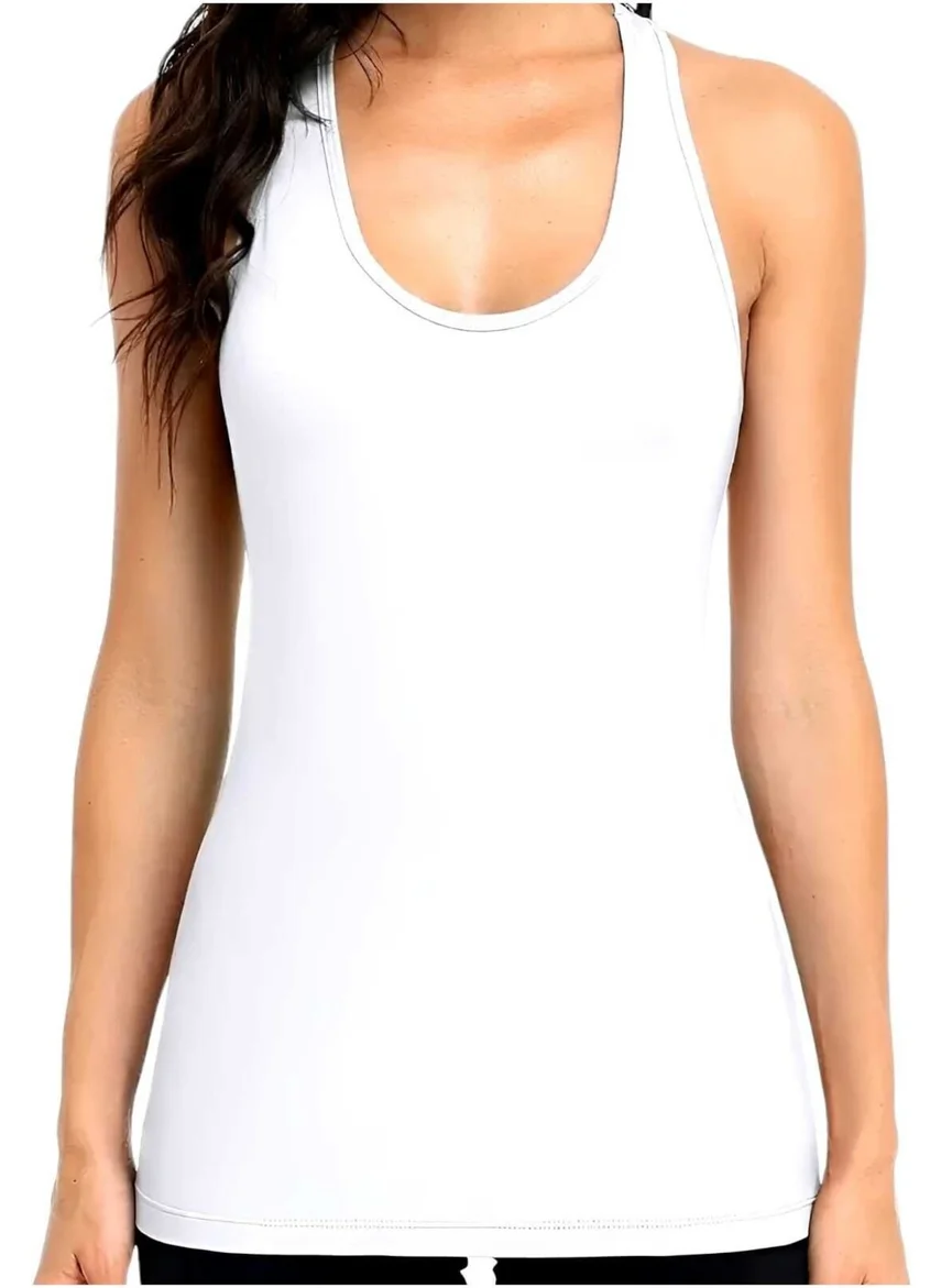 Tezzgelsin Women's Thick Strappy Cotton Rambo Undershirt 3 Piece Set